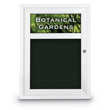 United Visual Products Indoor Enclosed Combo Board, 42"x32", Bronze Frame/Grey & Black UVCB4232BZ-GREY-BLACK